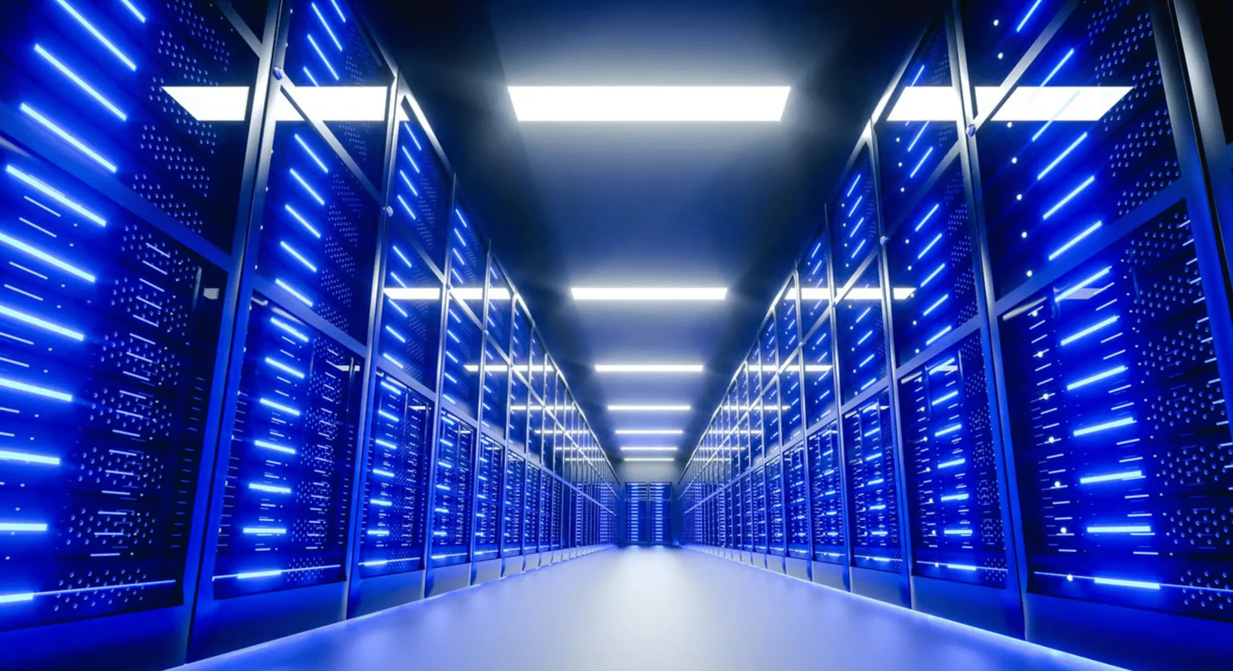 Server racks in the data center